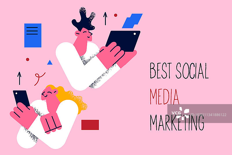 最佳社交媒体营销商业概念图片素材