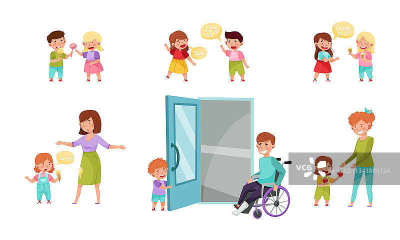 小男孩和女孩分享美食图片素材