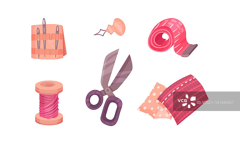 缝纫配件和测量工具图片素材