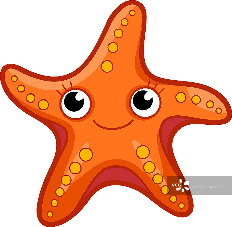 可爱的海星卡通图片素材