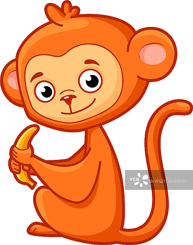 可爱的猴子卡通图片素材