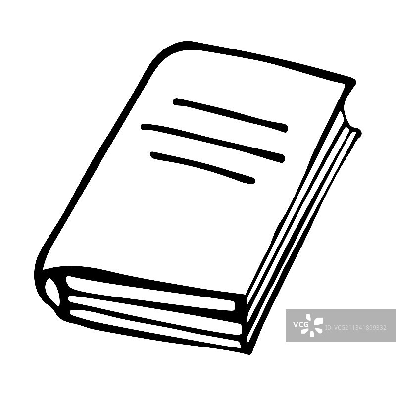 涂鸦风格书籍，孤立的教科书图片素材