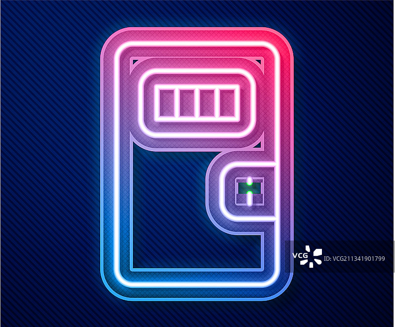 霓虹灯线条监狱牢房门图标图片素材