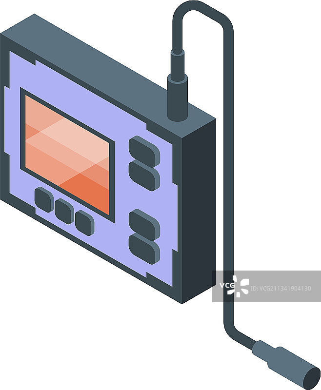 内窥镜设备2.5D风格图标图片素材
