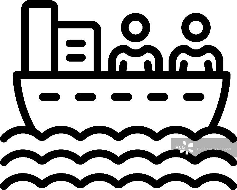 洪水疏散图标轮廓图片素材