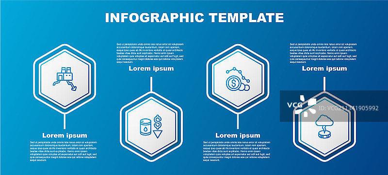 工厂停工和原油滴落图标图片素材
