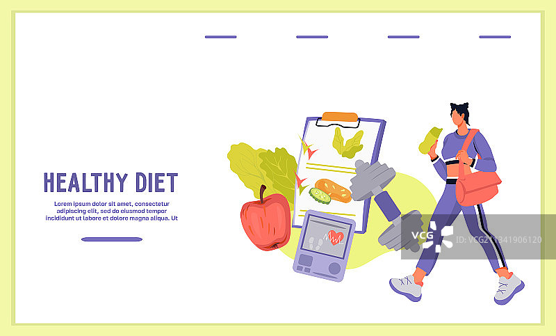 健康饮食和减肥网站banner图片素材