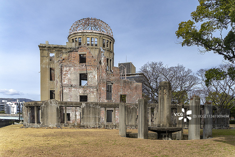 世界文化遗产日本广岛和平公园原爆穹顶图片素材