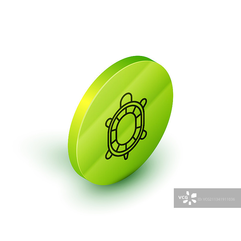 2.5D线条乌龟图标，白色背景图片素材