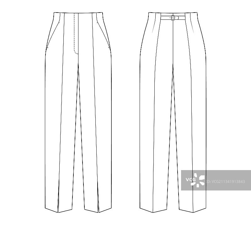 高腰裤图片素材