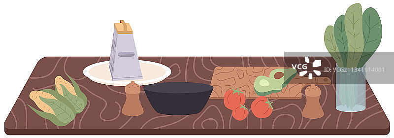 未来菜肴食材准备图片素材