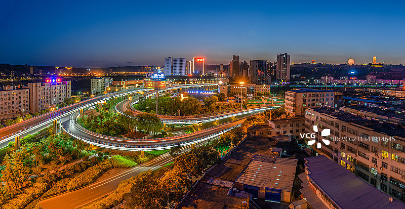 府谷夜景图片素材