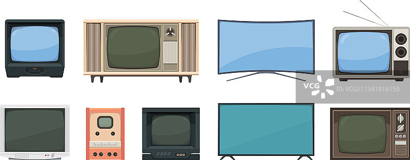 用于流媒体新闻的电视设备图片素材