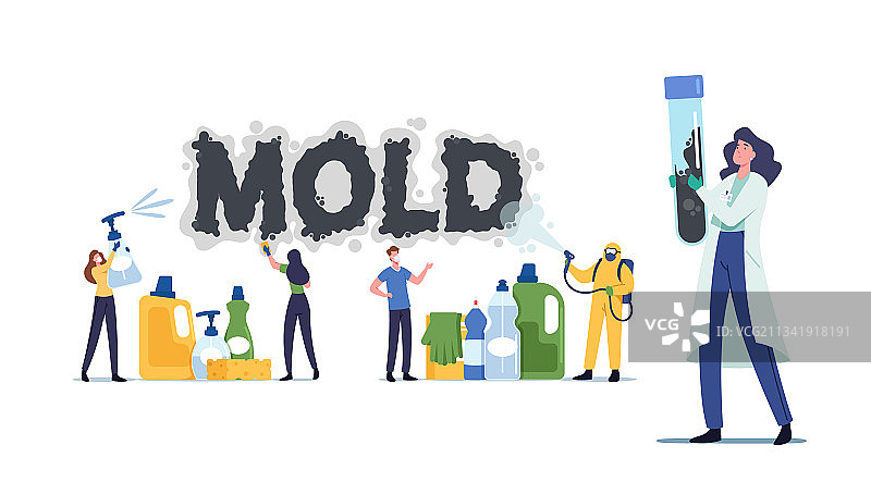 穿着西装戴眼镜的害虫防治工人图片素材