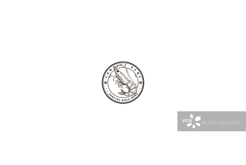 复古风格的虾、对虾和龙虾海鲜图片素材