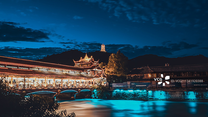 南桥夜色图片素材