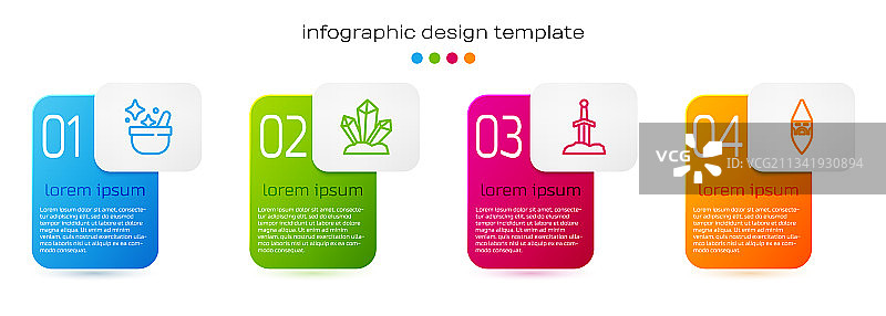 女巫坩埚魔法石剑线条图片素材