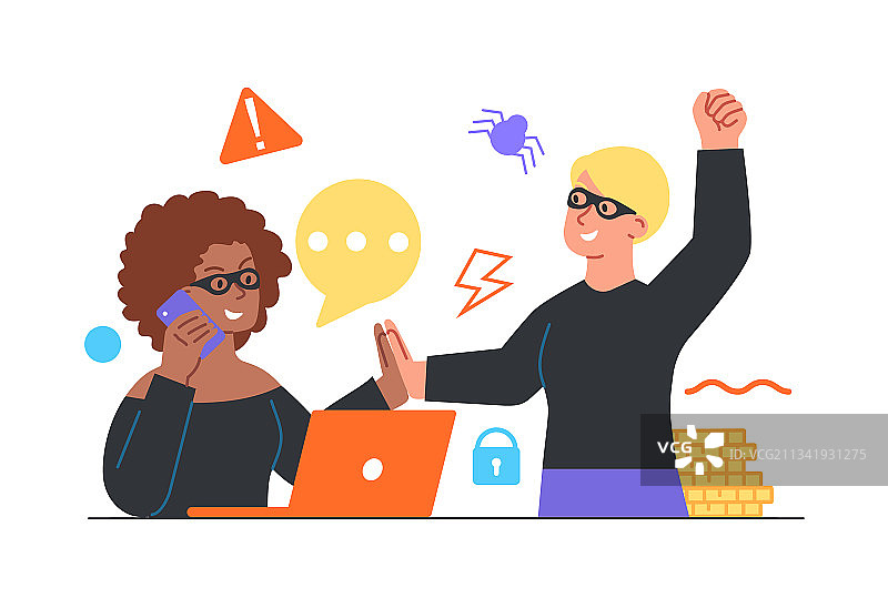 有组织犯罪团伙盗取智能手机资金图片素材