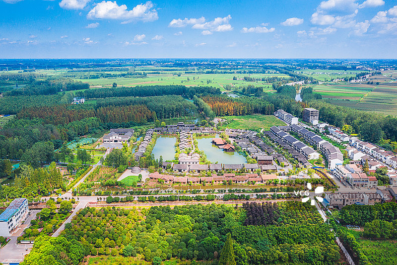 仙桃梦里水乡荷塘村图片素材