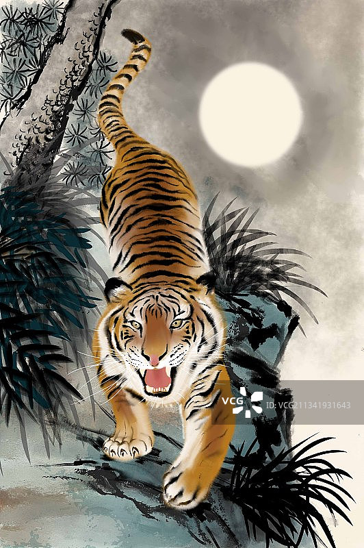 猛虎虎啸图片素材