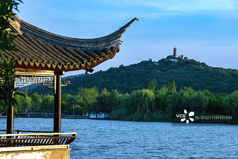 夕照（苏州石湖公园）图片素材