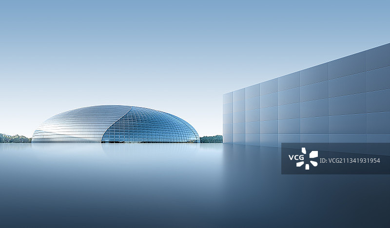 北京国家大剧院城市建筑空间图片素材