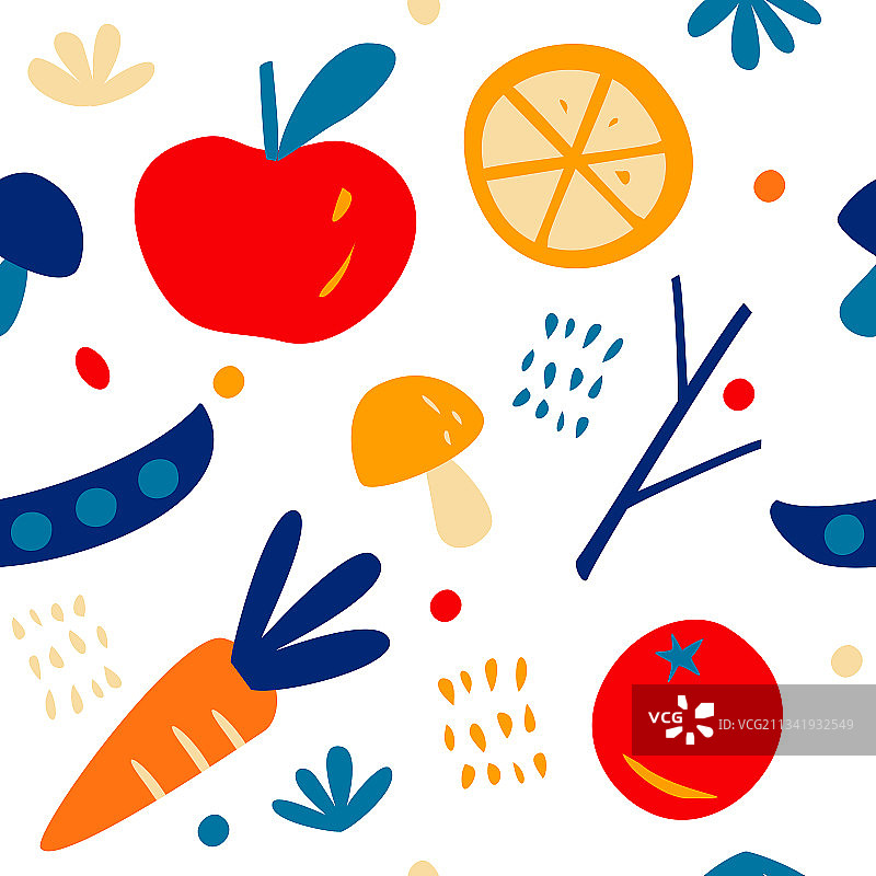 健康素食无缝拼接图片素材