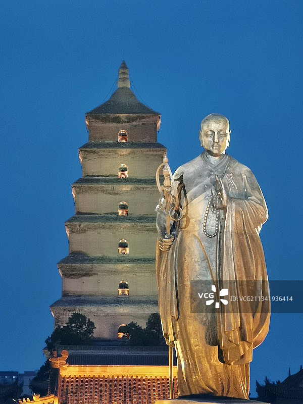 大唐不夜城玄奘图片素材