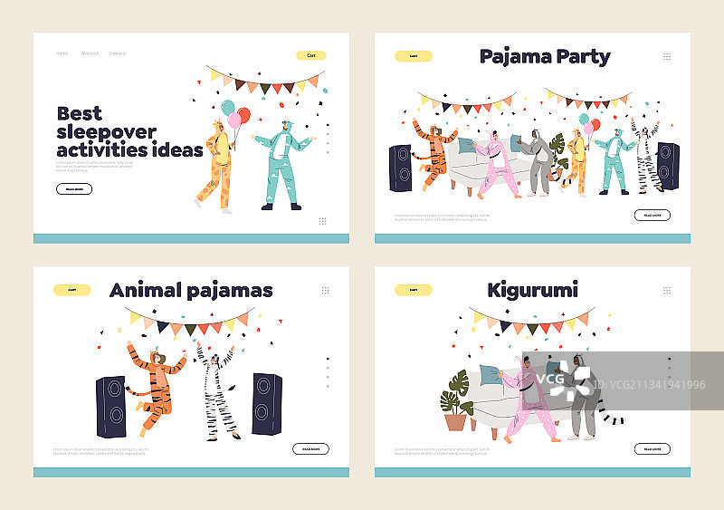 人们在睡衣派对上放松跳舞图片素材