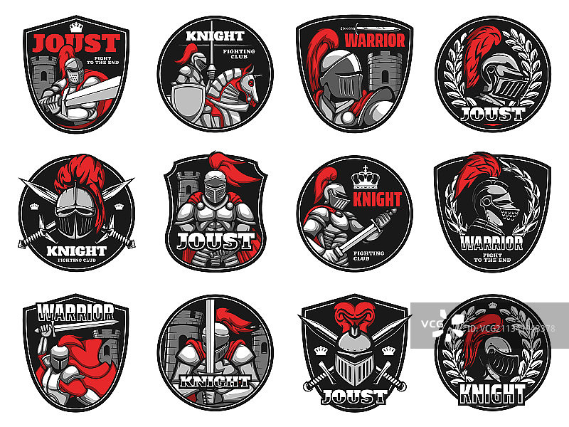 中世纪骑士勇士纹章盾剑图片素材