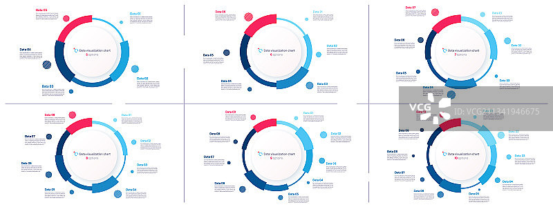 饼图形式的信息图表模板图片素材