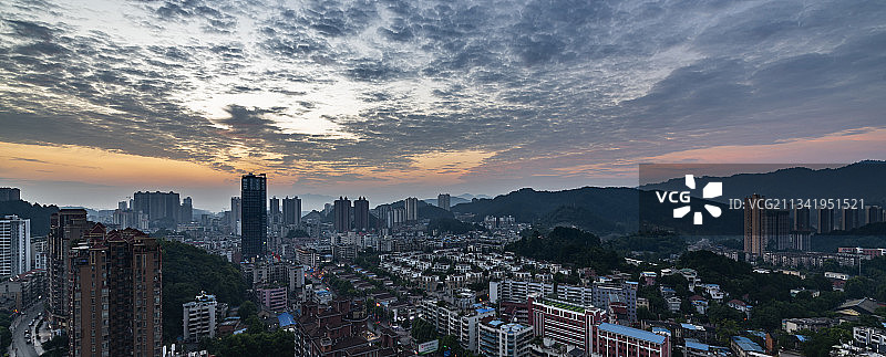 贵阳乌当区新添城区全景图图片素材