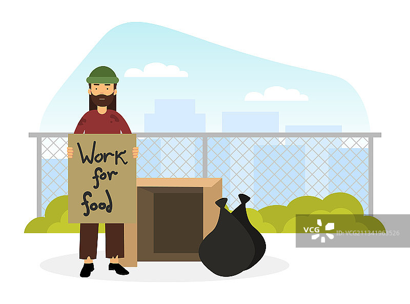 乞讨的流浪汉图片素材