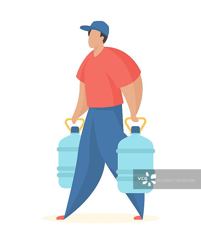 桶装水配送客服人员图片素材