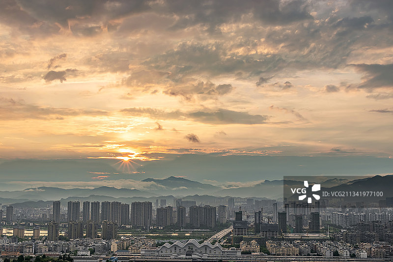 丽水市莲都区夕阳图片素材