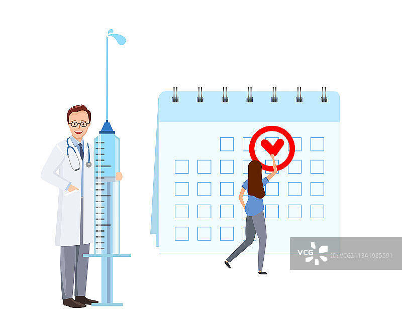 通用免疫接种计划概念图片素材