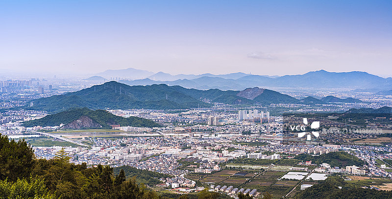 浙江杭州富阳城市风光图片素材