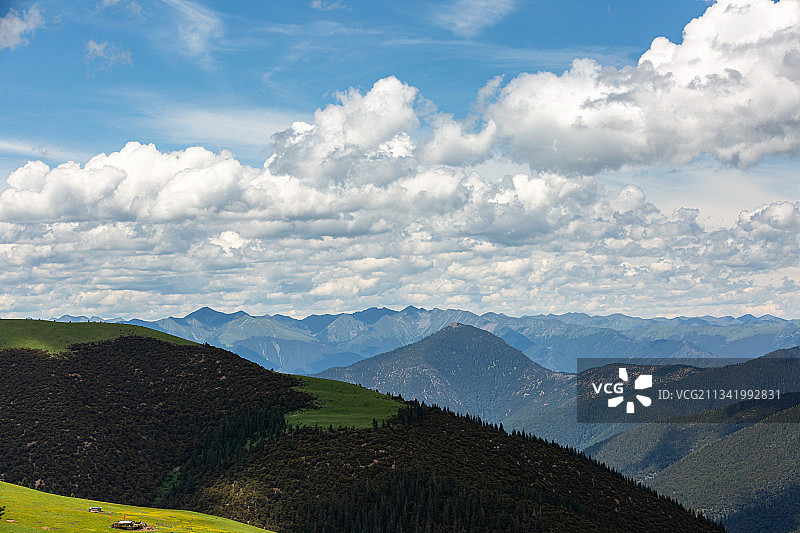 四川省甘孜藏族自治州巴塘县草原自然风光图片素材