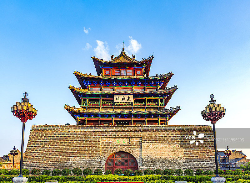 夕照光岳楼图片素材