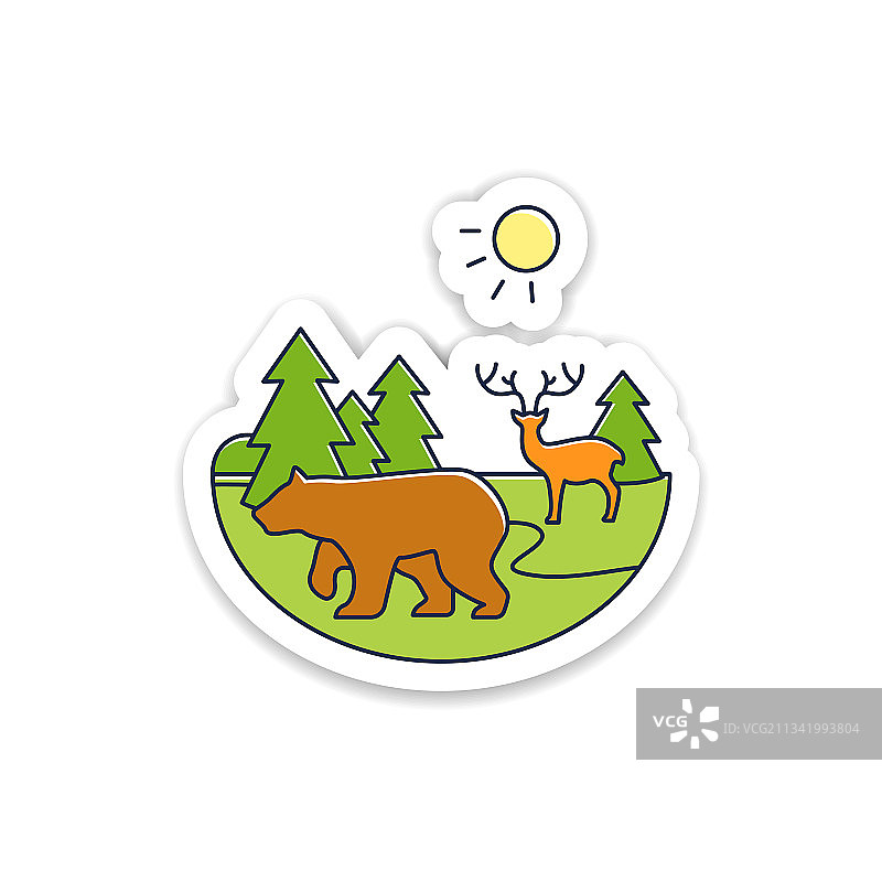 泰加林贴纸图片素材