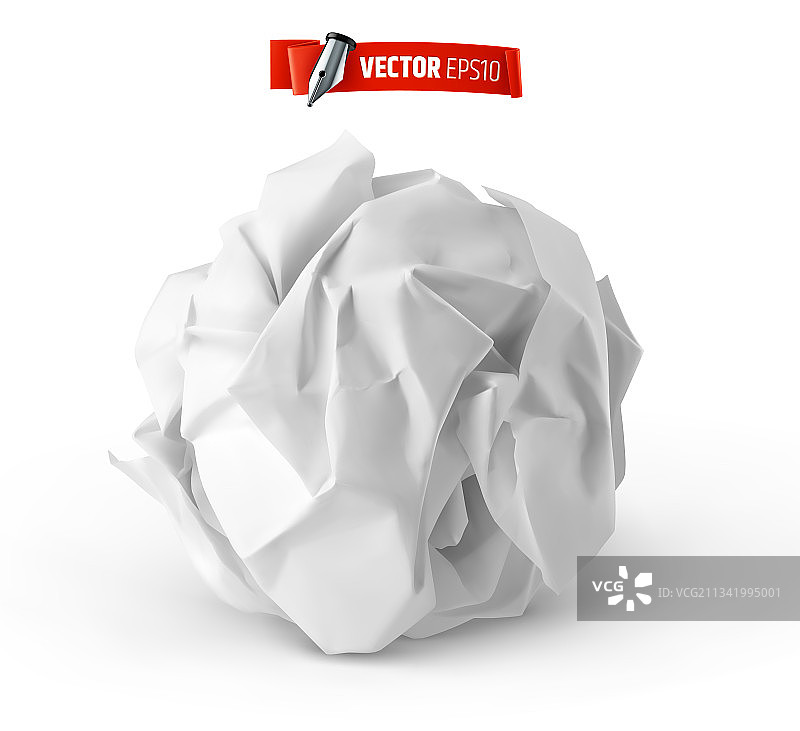逼真纸团图片素材