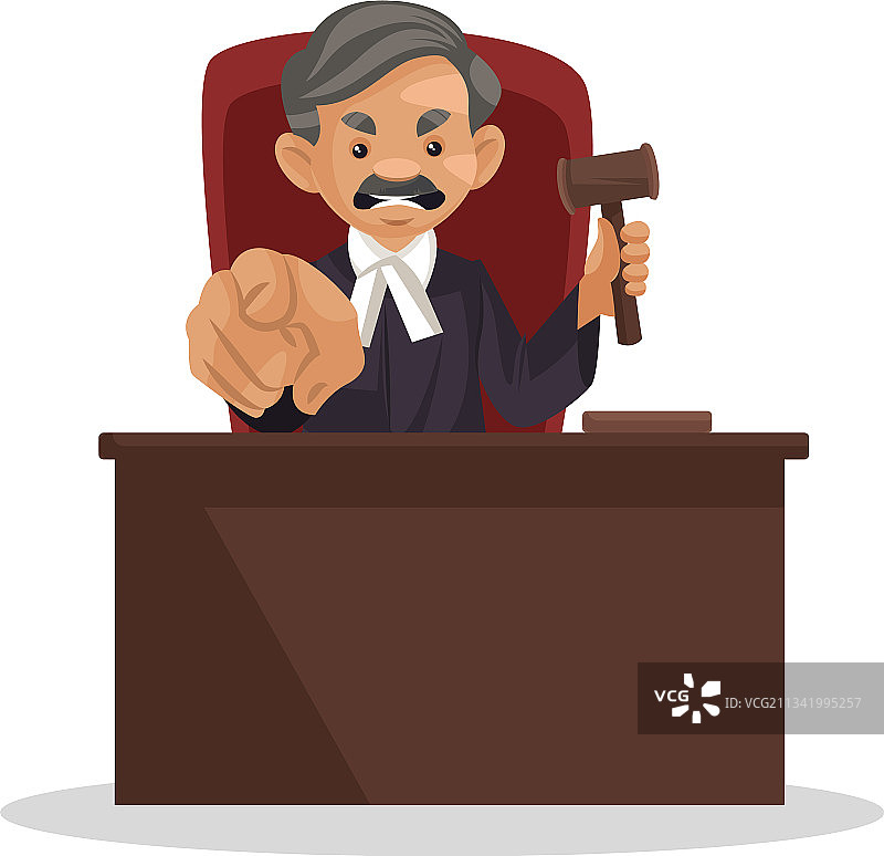 男人法官卡通角色图片素材