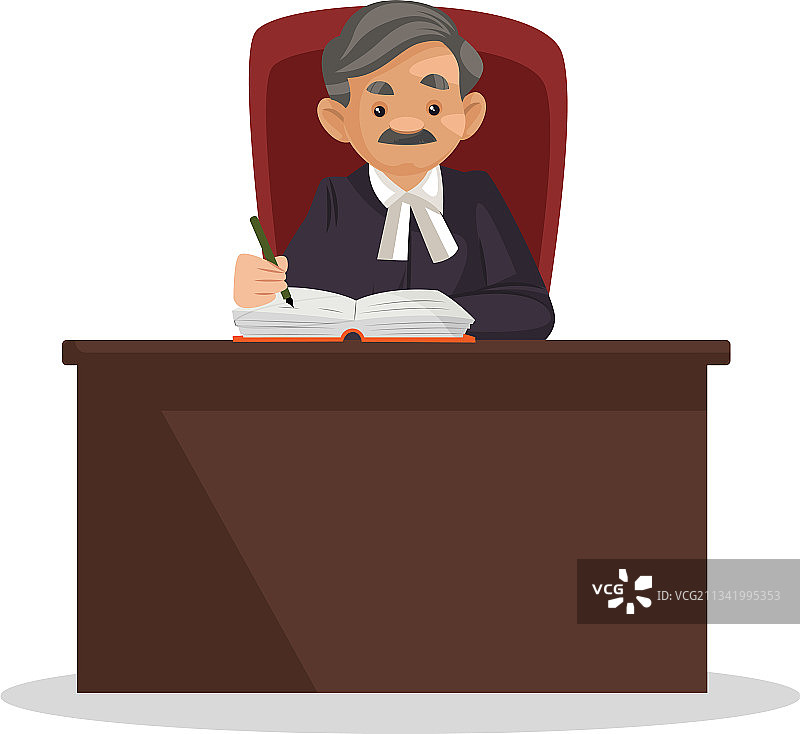 男人法官卡通角色图片素材