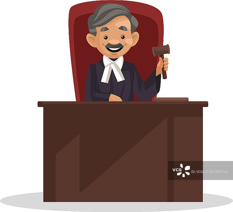 男人法官卡通角色图片素材