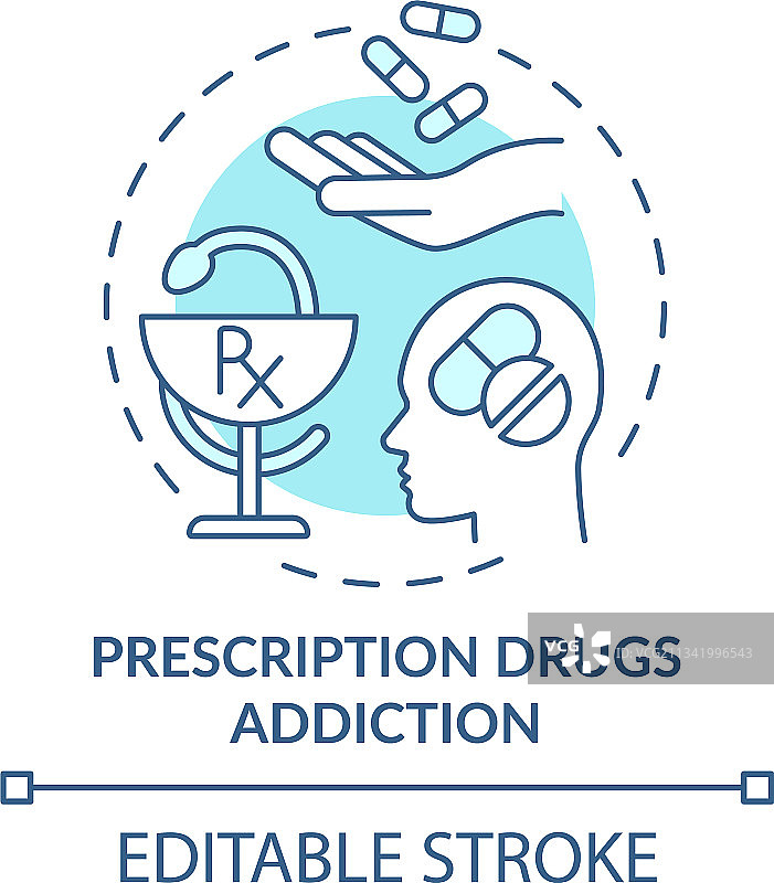 处方药成瘾概念图标图片素材