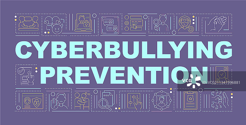 预防网络欺凌概念横幅图片素材