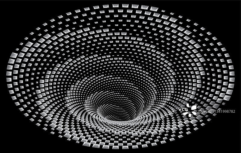 隧道或虫洞光学数字线框图片素材