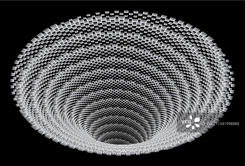 隧道或虫洞光学数字线框图片素材