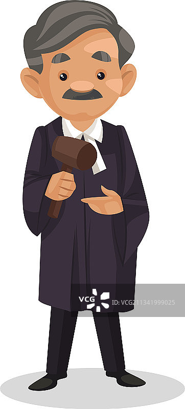 男人法官卡通角色图片素材