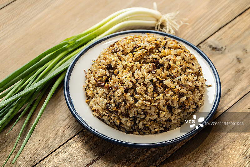 四川特色小吃芽菜炒饭图片素材